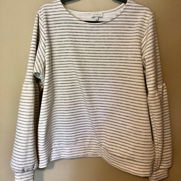Lucky Brand Striped Sweatshirt - Picture 1 of 4